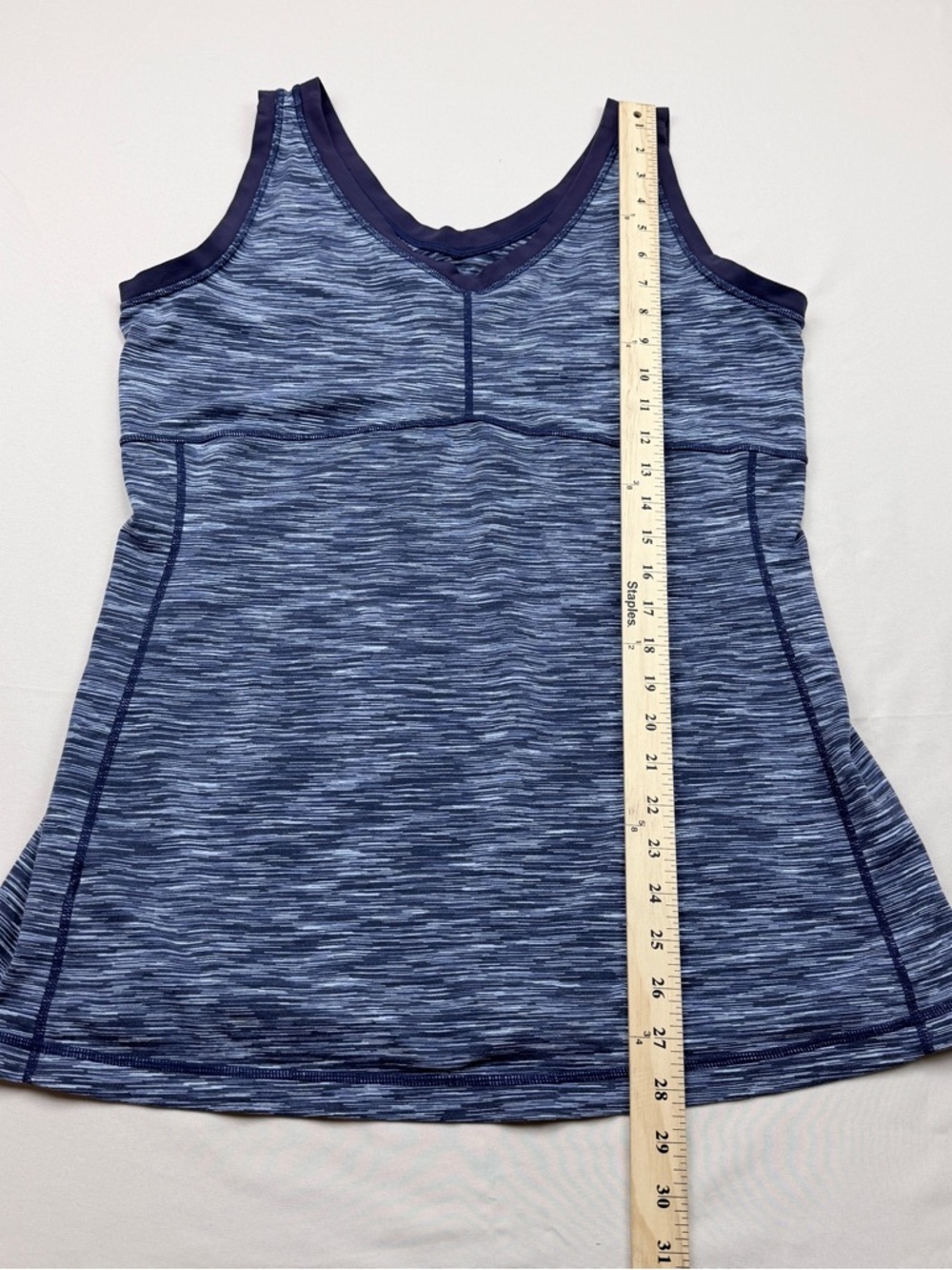 Lucy Sporty Navy Space-Dye Tank Top - Picture 3 of 7